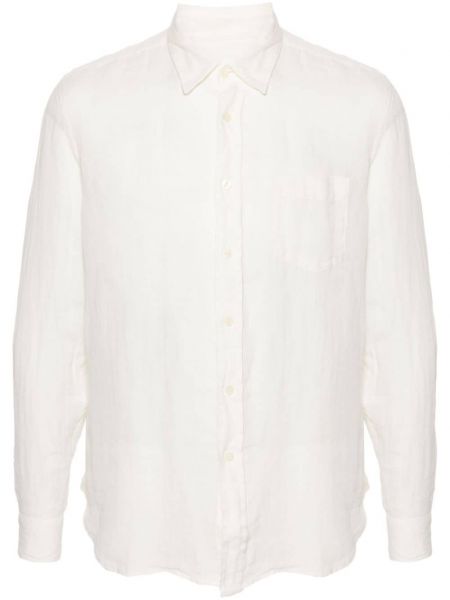 Lininė ilgi marškiniai su kišenėmis 120% Lino balta