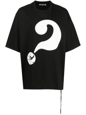 Bombažna majica s potiskom Mastermind Japan črna