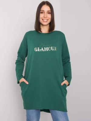 Μπλούζα με τσέπες Fashionhunters πράσινο