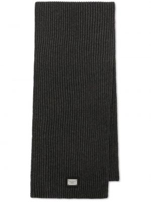Pletený šál Dolce & Gabbana šedý