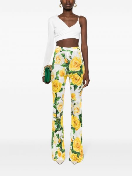 Květinové kalhoty s potiskem Dolce & Gabbana