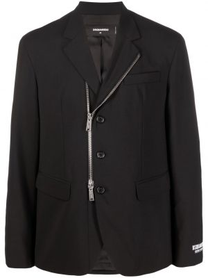 Jacke mit reißverschluss mit print Dsquared2 schwarz