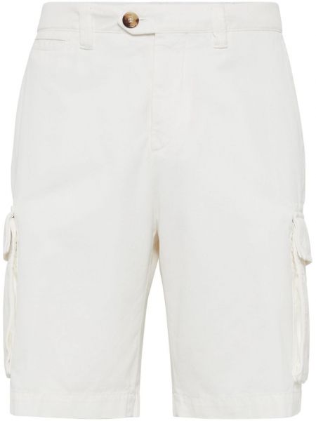 Pamučne bermuda kratke hlače Brunello Cucinelli bijela