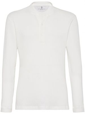 T-shirt en tricot Brunello Cucinelli blanc
