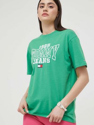 Тениска Tommy Jeans зелено