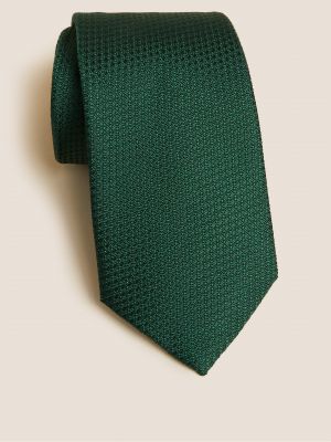Шелковый галстук Marks & Spencer зеленый