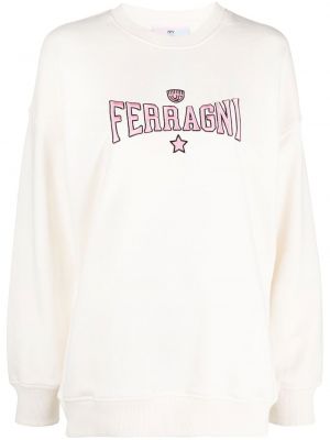 Sweatshirt mit stickerei Chiara Ferragni weiß