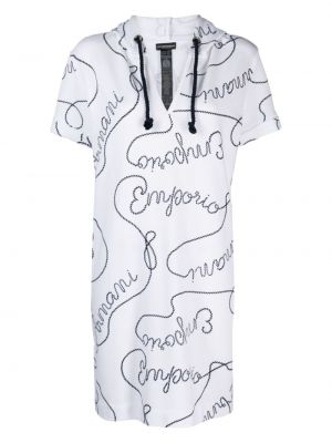 Rochie cu glugă cu imagine Emporio Armani