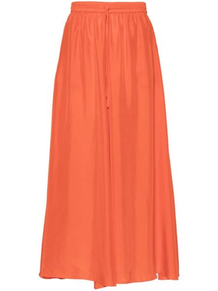 Svilena midi suknja P.a.r.o.s.h. narančasta
