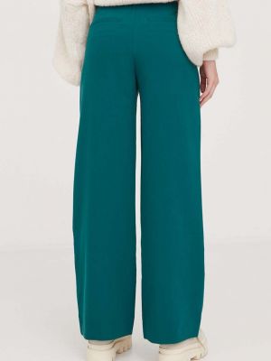 Pantaloni cu talie înaltă Abercrombie & Fitch verde