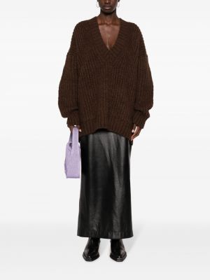 Pullover mit v-ausschnitt Msgm braun