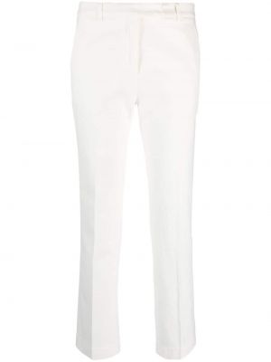 Pantaloni di cotone Incotex bianco