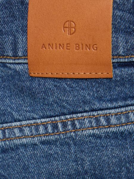Jeansy z niską talią relaxed fit Anine Bing niebieskie