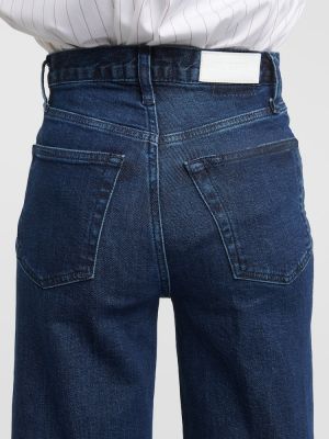 Voľné džínsy s rovným strihom s vysokým pásom Re/done modrá
