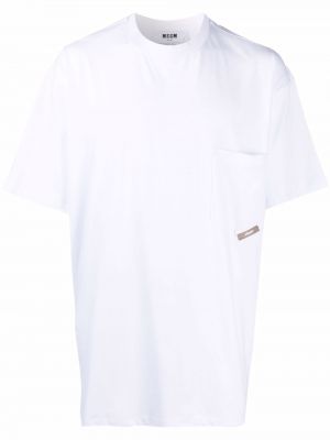 Camiseta con bolsillos Msgm blanco