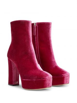 Samt ankle boots Giuseppe Zanotti pink