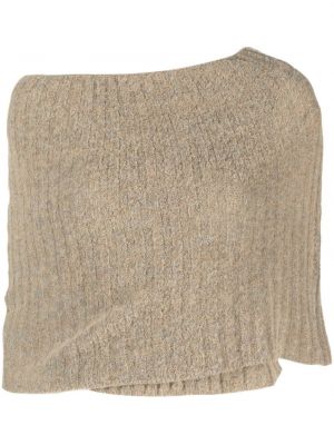 Asimetrični vuneni džemper Jean Paul Gaultier smeđa