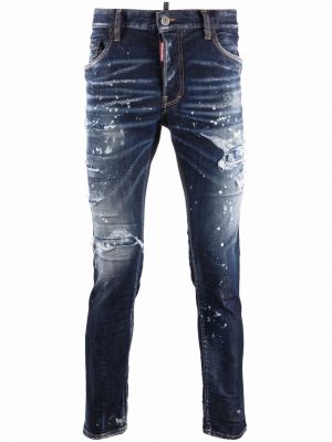 Nødlidende skinny jeans Dsquared2 blå