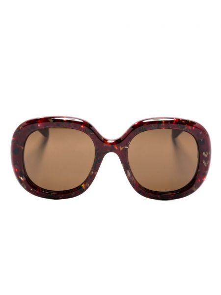 Oversize saulesbrilles Chloé Eyewear sarkans