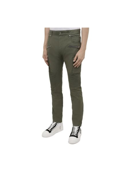 Pantalones cargo con estampado Balmain verde