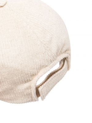 Haftowana czapka z daszkiem Isabel Marant beżowa