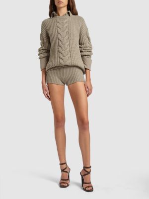 Sweter bawełniany Max Mara khaki