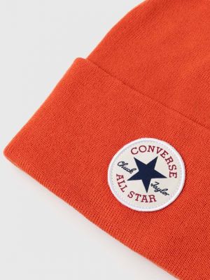 Dzianinowa czapka Converse pomarańczowa