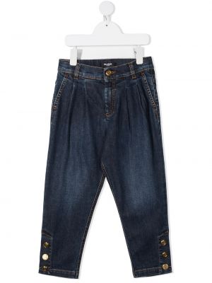 Knappen opp jeans for jenter Balmain Kids svart