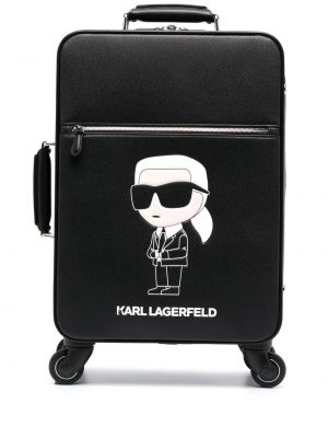 Куфар с принт Karl Lagerfeld черно