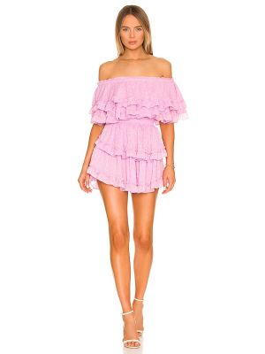 Платье с люрексом Misa Los Angeles, розовое