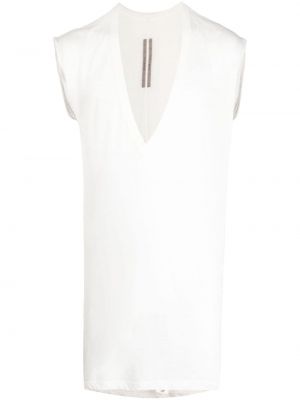 Caurspīdīgs kokvilnas krekls Rick Owens balts