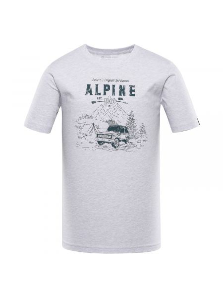 Bavlnené polokošeľa Alpine Pro biela