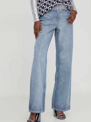 Džíny s vysokým pasem Karl Lagerfeld Jeans modré