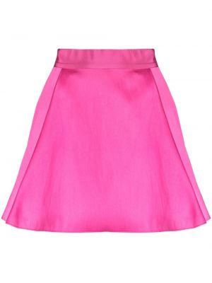 Saténové mini sukně Gemy Maalouf růžové