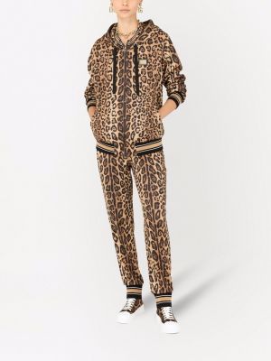 Hoodie à imprimé à imprimé léopard Dolce & Gabbana
