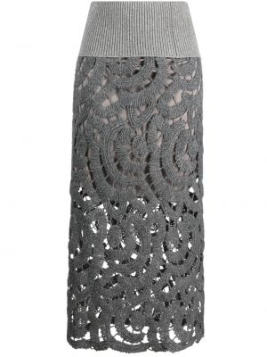 Puzdrová sukňa Fabiana Filippi sivá