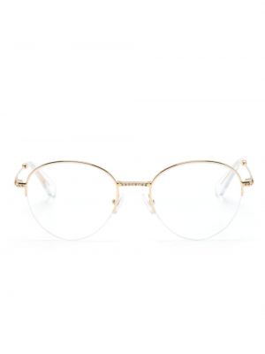 Okulary z kryształkami Swarovski złote
