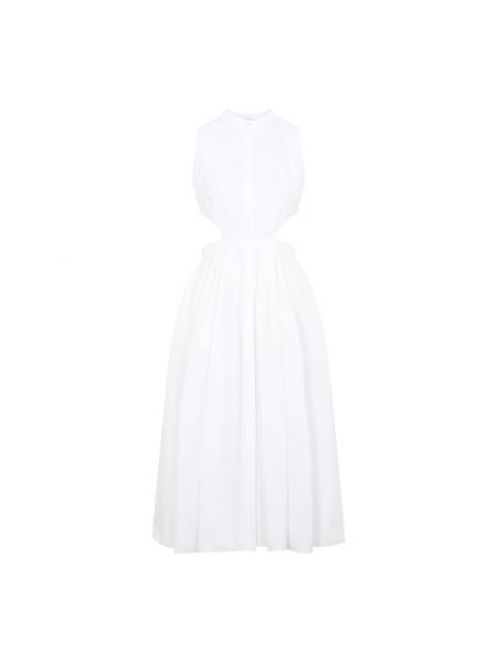 Sukienka midi Alexander Mcqueen biała