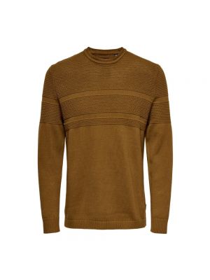 Sweter Only & Sons brązowy