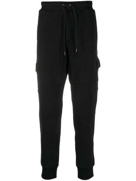 Pantalones de chándal con bordado con bordado Polo Ralph Lauren negro