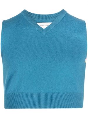 Gilet en cachemire en tricot Extreme Cashmere bleu