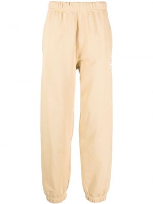 Bavlnené teplákové nohavice s výšivkou Kenzo béžová