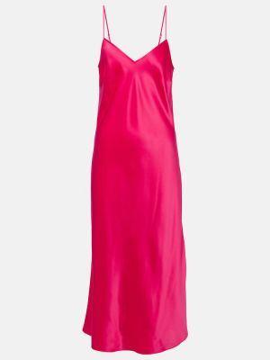 Копринена сатенена макси рокля Eres розово
