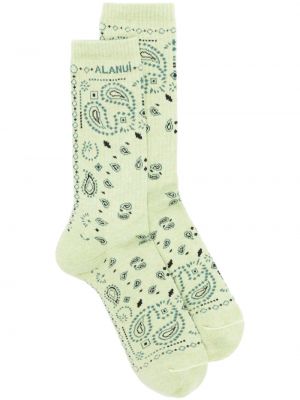 Κάλτσες με κέντημα Alanui πράσινο