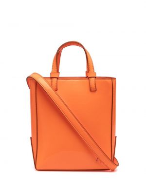 Кожени шопинг чанта The Attico оранжево