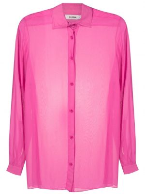 Transparente hemd Amir Slama pink