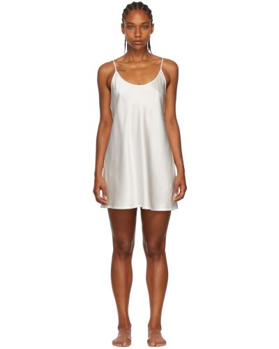 Sukienka mini z jedwabiu La Perla, biały