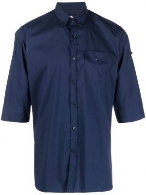 Риза с джобове Karl Lagerfeld синьо