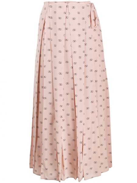 Плиссированная юбка Valentino, розовый