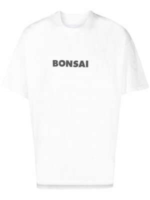 Trykt t-skjorte Bonsai hvit